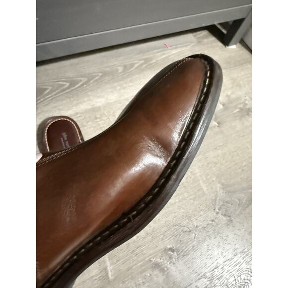 John Varvatos Leather Slip On Shoes Mules Made In Italy size 9 EUC - Picture 2 of 6